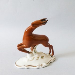 Deer figurine,Vintage  porcelain animal figurine,running deer,fawn FREE SHIPPING