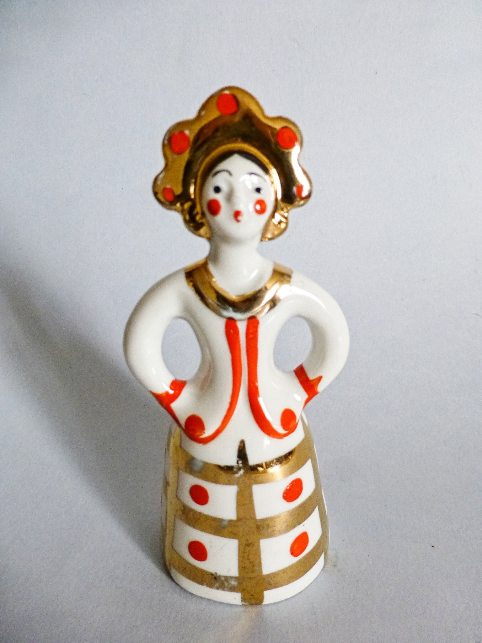 ヴィンテージ磁器製ロシア女性置物、手描き - Etsy 日本