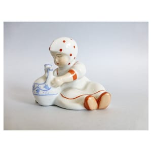 Antique Zsolnay Porcelain Figurine: Hungarian Girl with Jug