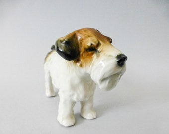 Antique Ens terrier,puppy,porcelain dog figurine FREE SHIPPING