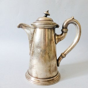 Antique Art Deco silver plated Herrmann teapot,coffee pot Wien FREE SHIPPING