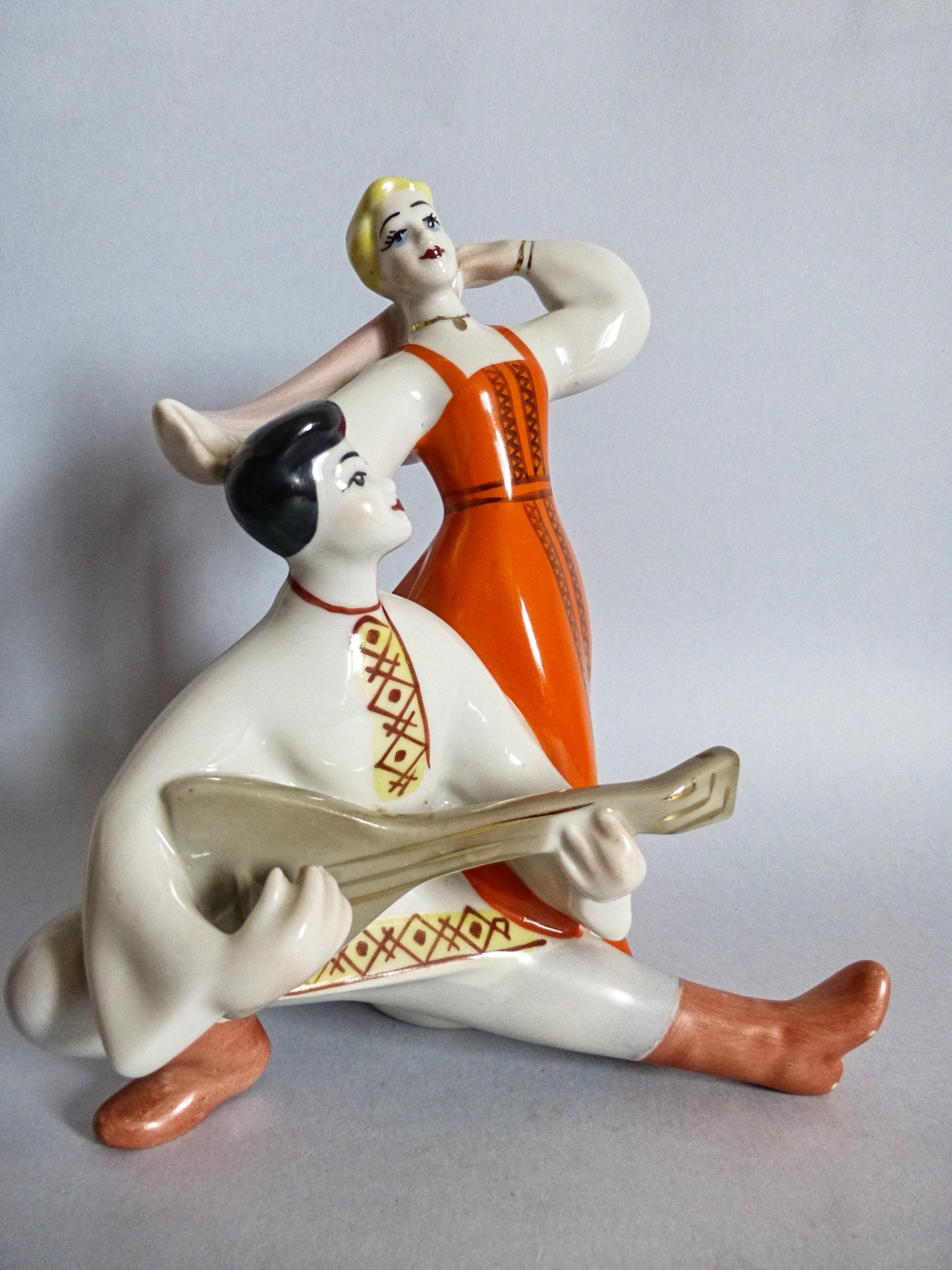Vintage statue,dancing figurine Russian Kiev porcelain figurine,Dancing