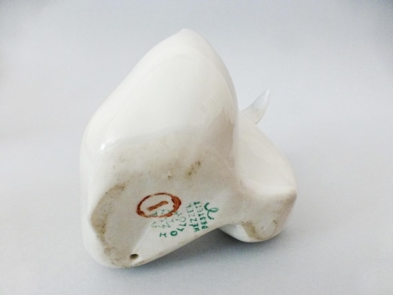 ヴィンテージ ホロハザ磁器製ガチョウの置物：ハンガリーの鳥の彫刻