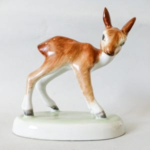 Vintage Hungarian Aquincum porcelain, animal figurine,Little fawn FREE SHIPPING