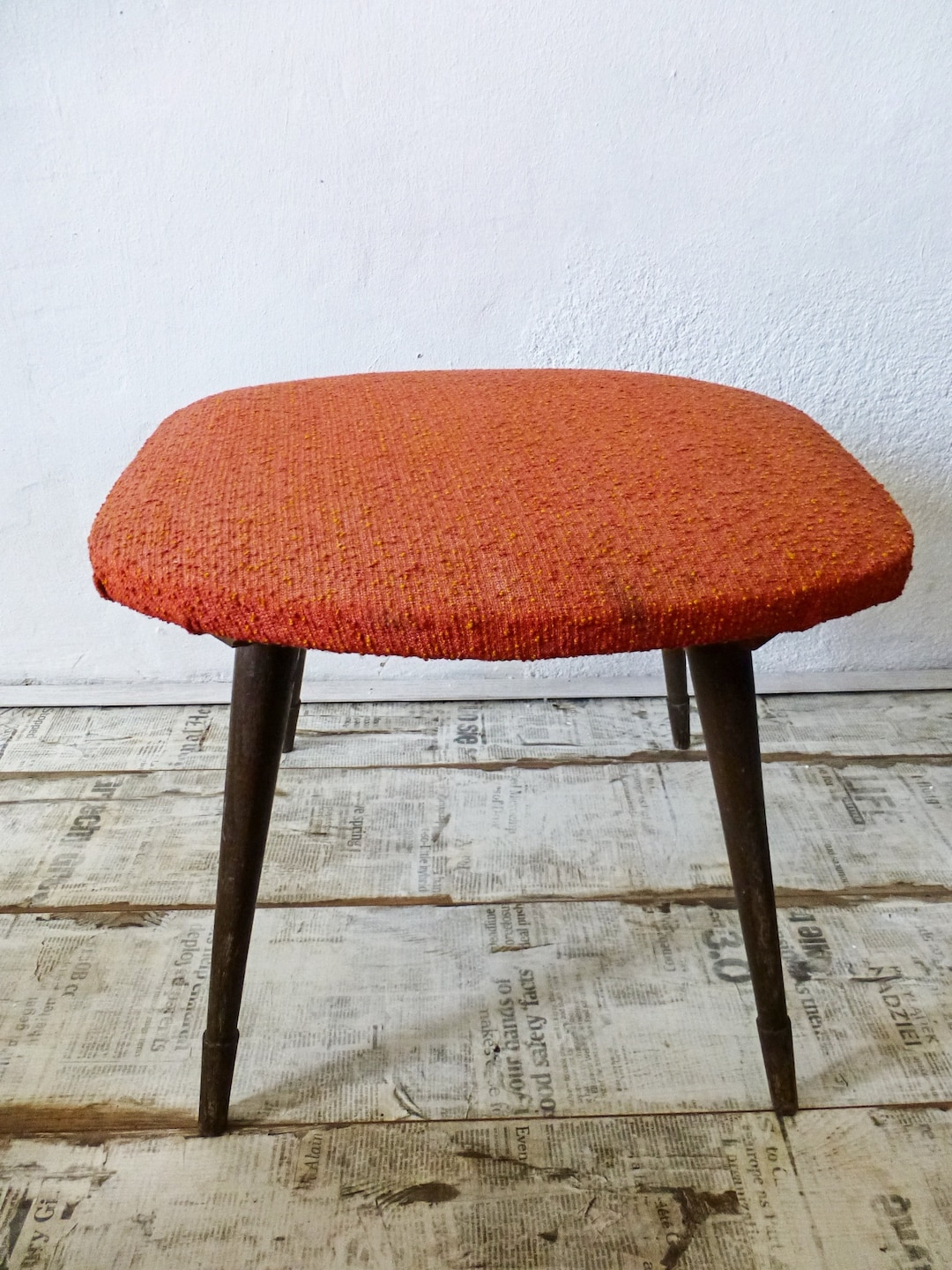 Vintage Midcentury Footstool,retro Footstool,footrest ,vintage