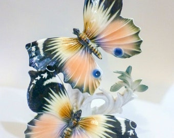 Antique Karl Ens  double  butterfly  statuette, vintage porcelain  figurine FREE SHIPPING