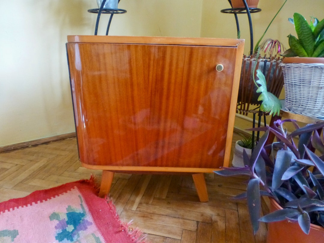 Vintage Bedside Table, Mid-century Nightstand Side Table,side Cabinet ...