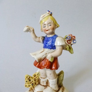 Antique German Porcelain Girl Figurine