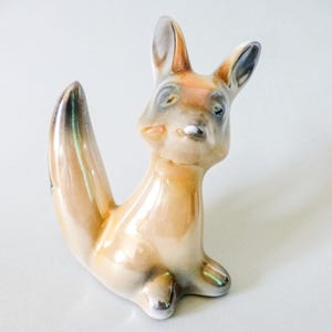 Vintage Hungarian Ceramic Fox Figurine