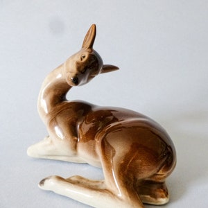 Fawn statuette,Vintage porcelain animal figurine  FREE SHIPPING  WORLDWIDE