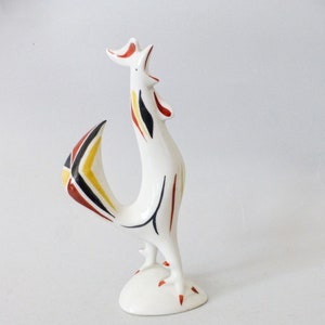 Rooster figurine,Vintage,Hungarian ,Hollohaza art deco style  porcelain bird figurine,rooster FREE SHIPPING WORLDWIDE