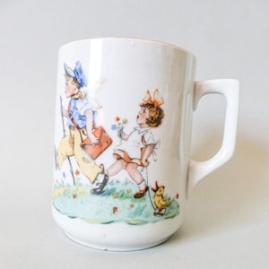 Antique mug, Hungarian Zsolnay porcelain  FREE SHIPPING  WORLDWIDE