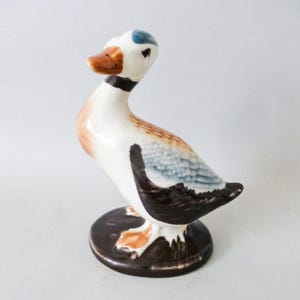 Vintage Hand-Painted Porcelain Mandarin Duck Figurine