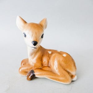 Vintage porcelain animal figurine,fawn baby FREE SHIPPING WORLDWIDE