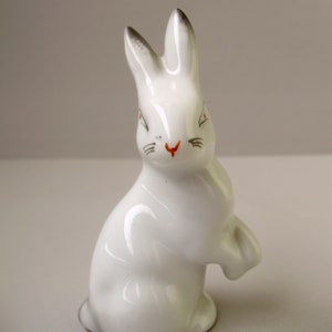 Vintage Hand-Painted Porcelain Bunny Figurine