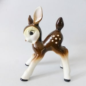 Estatuilla de cervatillo, figura de porcelana vintage, lindo bebé cervatillo ENVÍO GRATIS