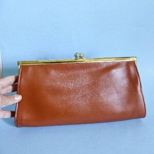 Vintage Leather Handbag,Women bag,clutch bag,original vintage evening bag FREE SHIPPING image 1