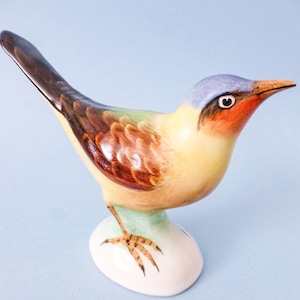 Vintage Hand-Painted Porcelain Bird Figurine - Bodrogkeresztur Hungary