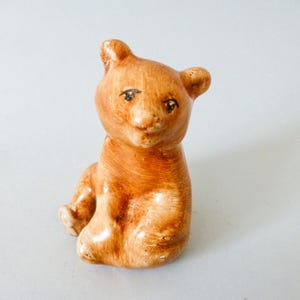 Vintage pottery bear figurine FREE SHIPPING