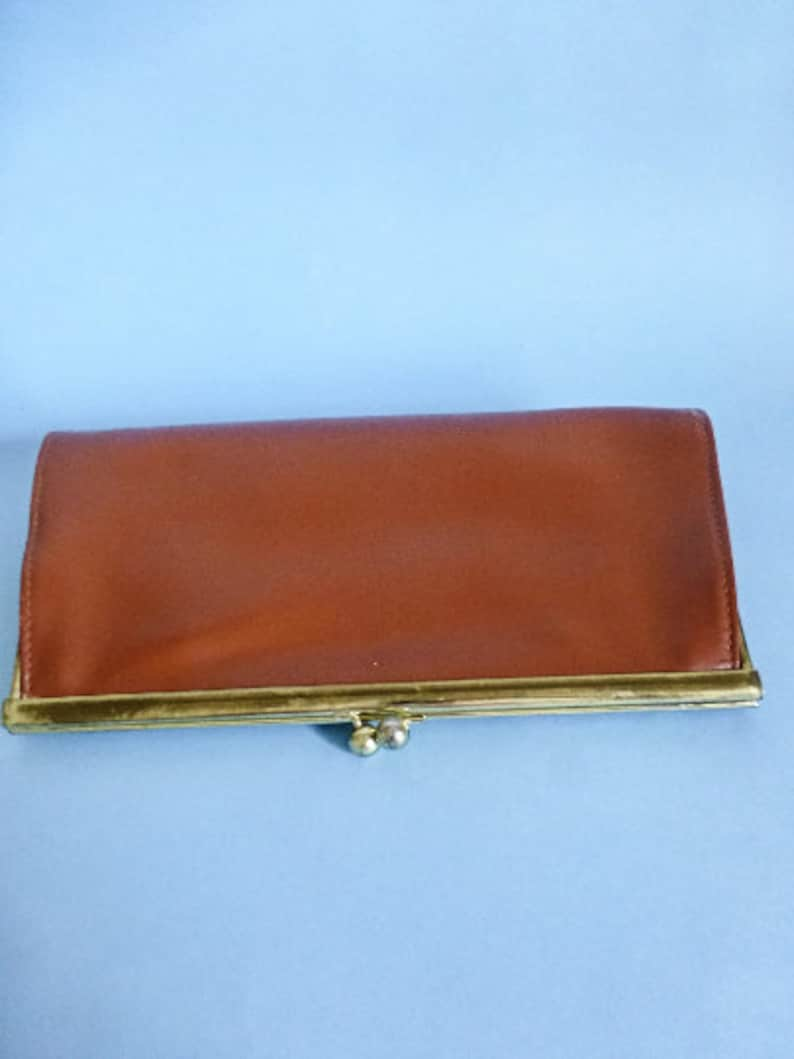 Vintage Leather Handbag,Women bag,clutch bag,original vintage evening bag FREE SHIPPING image 3