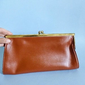 Vintage Leather Handbag,Women bag,clutch bag,original vintage evening bag FREE SHIPPING image 5