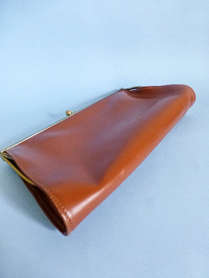 Vintage Leather Handbag,Women bag,clutch bag,original vintage evening bag FREE SHIPPING image 2