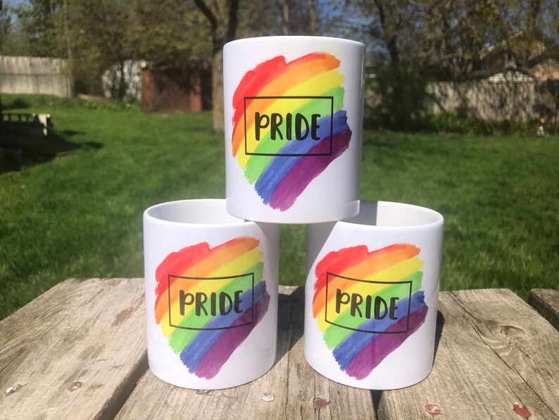 Pride Month LGTBQ Ceramic Mug Pride Celebrate image 2