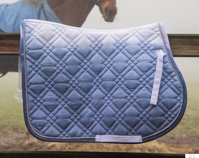 Ombre Blue Saddle Pad Saddle Pad Blue Dressage Saddle Pad Etsy