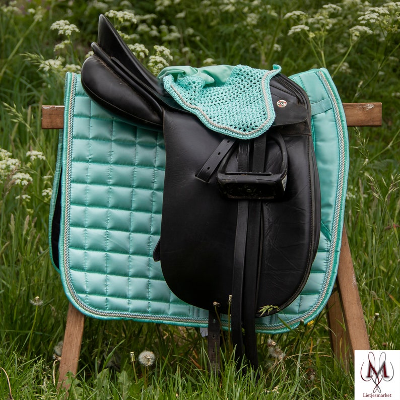 Mint green saddle pad saddle pad mint dressage saddle pad | Etsy
