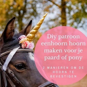 dutch pattern unicorn horn, diy unicorn horn, make horse unicorn, DIY unicorn, instruction unicorn, step by step pattern