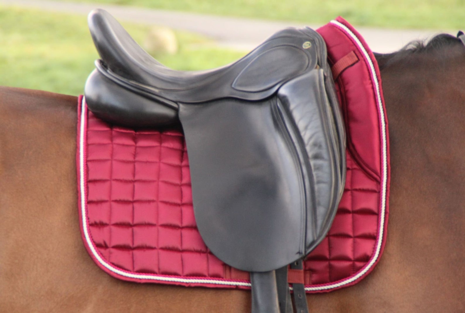 Burgundy Red Saddle Pad Saddle Pad Red Dressage Saddle Pad Etsy UK