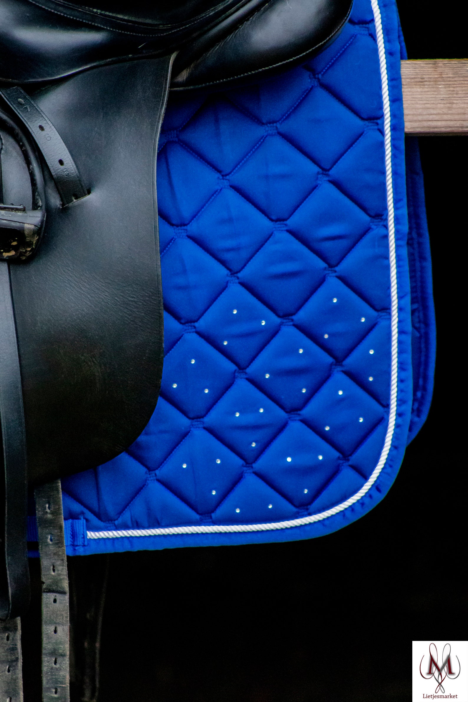 Saddle Pad Kobalt Blue Kobalt Pad With Rhinestones in White Etsy