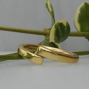 Brass Bypass Ring / Size 6 / Solid Brass / Hammered / Textured / Minimalist / Unisex / Men / Women /Wrap Ring / Brass Jewelry