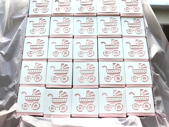 50x Diy Pink Favor Box Baby Shower Favors Personalized Baby Shower 50x Diy Pink Favor Box Baby Shower Favors Personalized Baby Shower