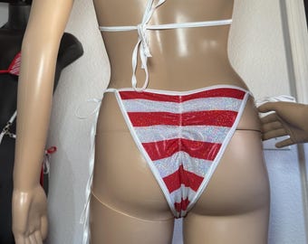 Scrunch butt 4th of July Bikini set