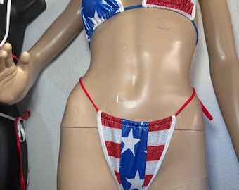 cheeky 4th of July Bikini set