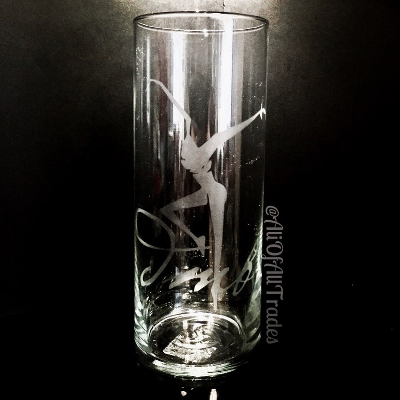 Personalized Glass Vase Or Tall Hurricane Candle Votive Dmb Etsy