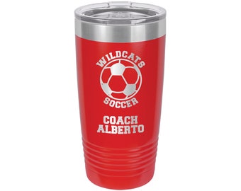 Soccer Coach Tumbler // Personalized Engraved // Custom // Mug