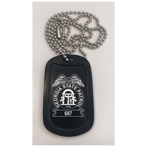 Police // Dog Tag Necklace // Sheriff // Trooper // Agent // Detective // Deputy // Child Gift