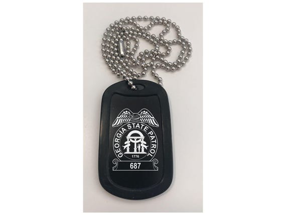 Police // Dog Tag Necklace // Sheriff // Trooper // Agent // Detective // Deputy // Child Gift