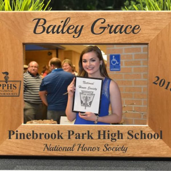 Honor Society // Personalized Engraved Photo Frame // Picture Frame // Gift // National // Junior / Jr. // High School