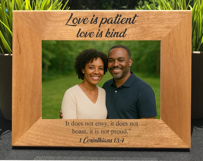Custom Engraved Bible Verse Picture Frame | Personalized Photo Frame Gift