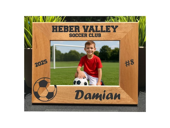 Soccer // Personalized Engraved Photo Frame // Picture Frame // Gift
