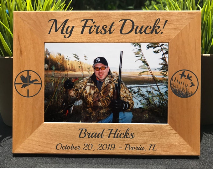 Duck Hunting // First Duck // Photo Frame // Picture Frame // Gift