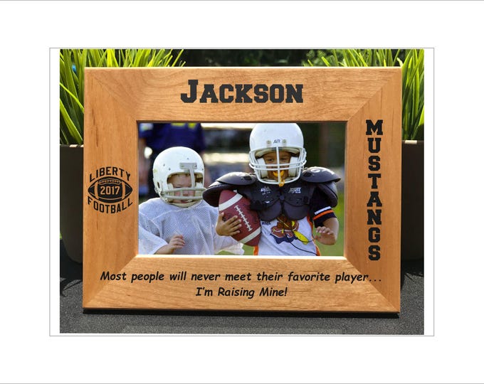 Football // Personalized Engraved Photo Frame // Picture Frame // Gift