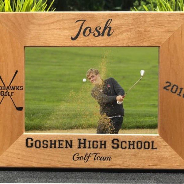 Golf // Personalized Engraved Photo Frame // Picture Frame // Gift // High School // Team // College // University