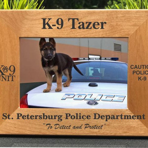 Police K-9 // Personalized Engraved Photo Frame // Picture Frame // Law Enforcement // Sheriff // Trooper // Police Dog // K9 // Gift