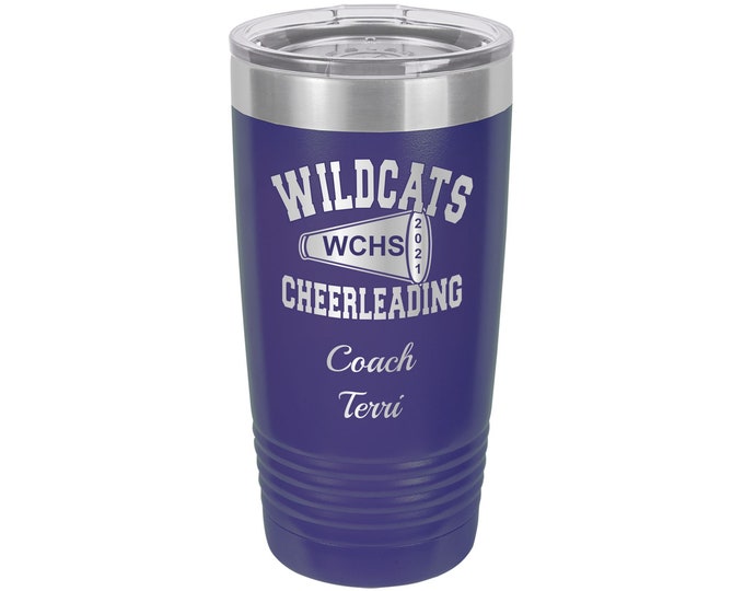 Cheerleading Coach Tumbler // Personalized Engraved // Custom // Mug