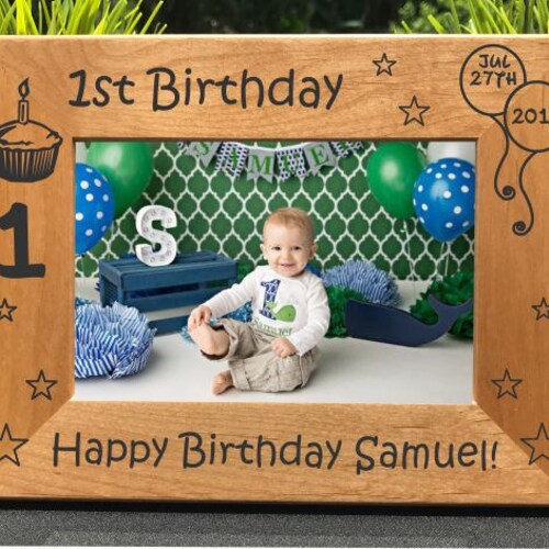 Baby's First Birthday Personalized Baby Block Etsy