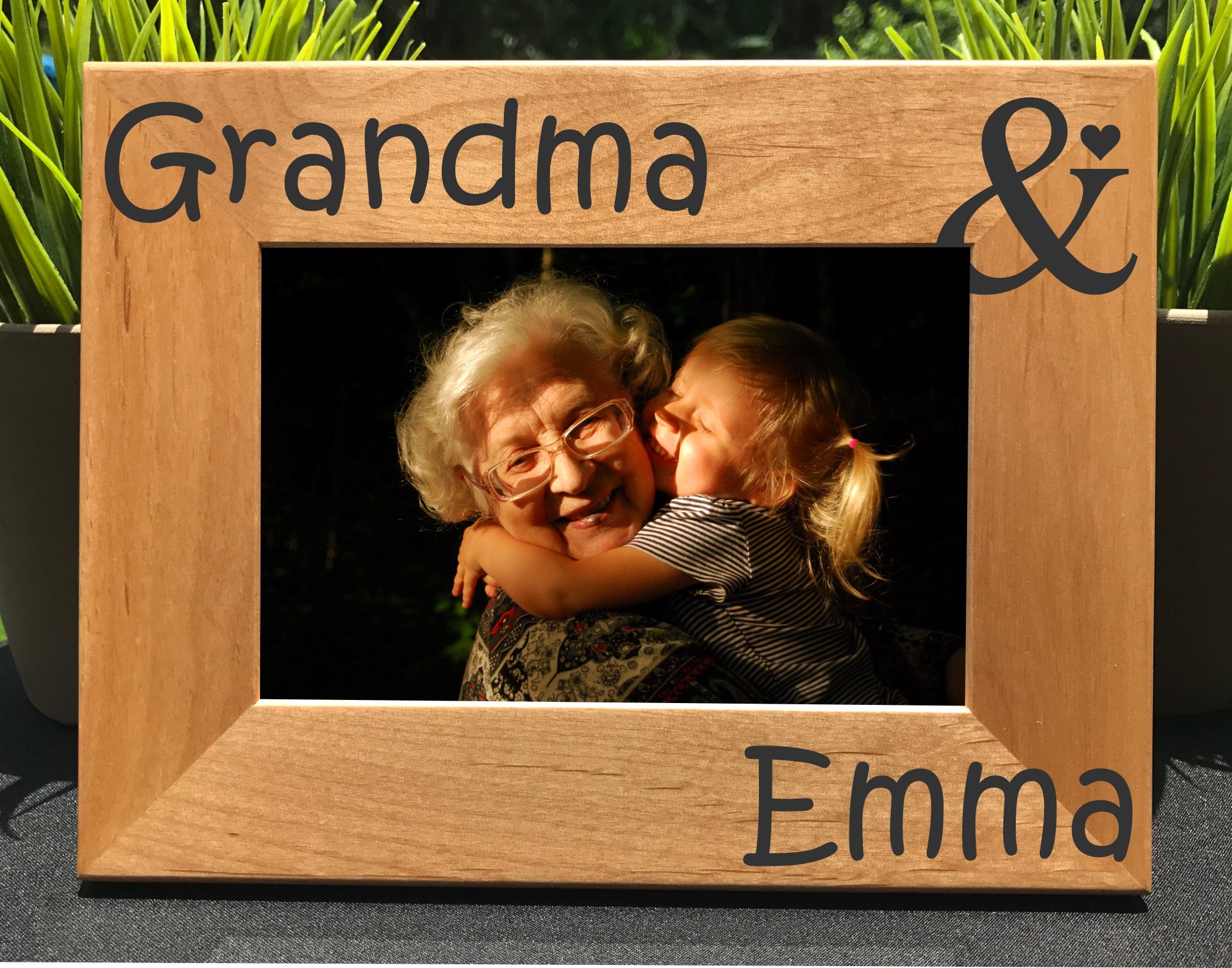 Grandma and Child Personalized Engraved Photo Frame Grandmother